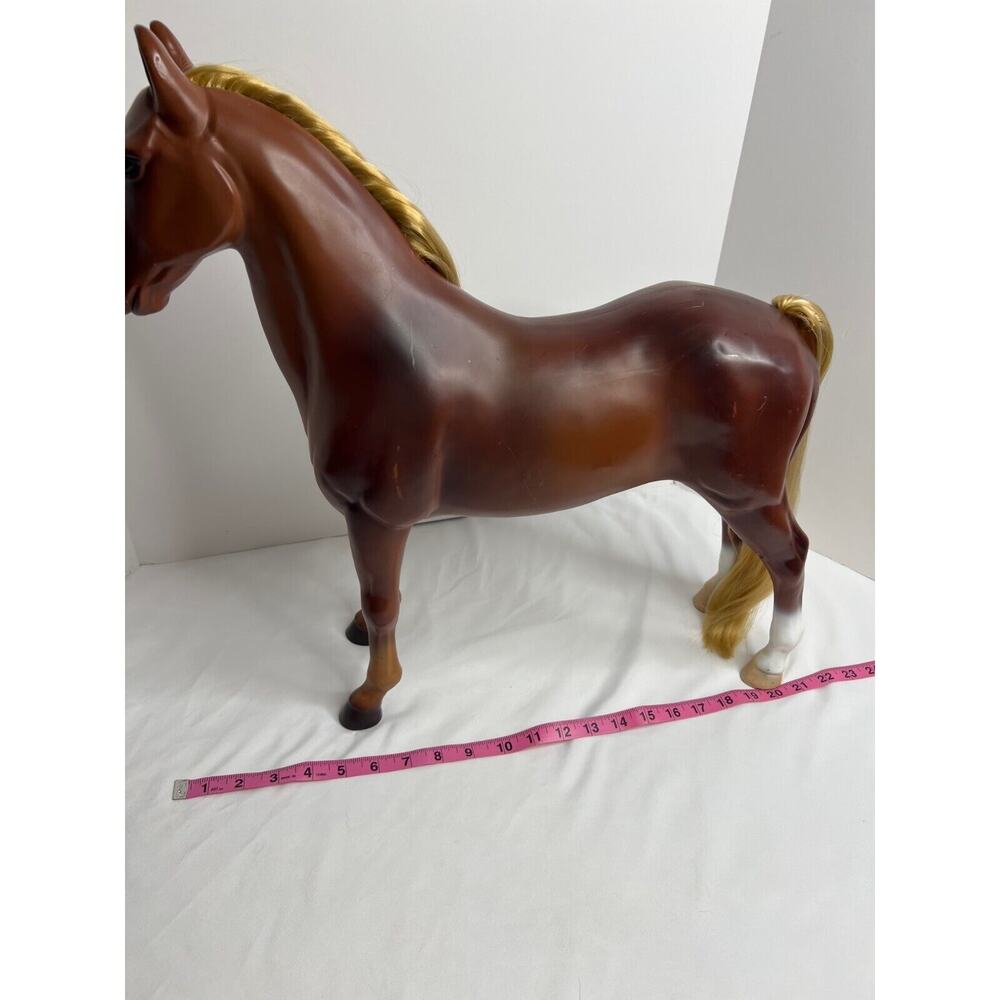 Plastic Horse For 18-20 Dolls, 19 Tall, Brown, Rare Find! - Picture 5 of 5